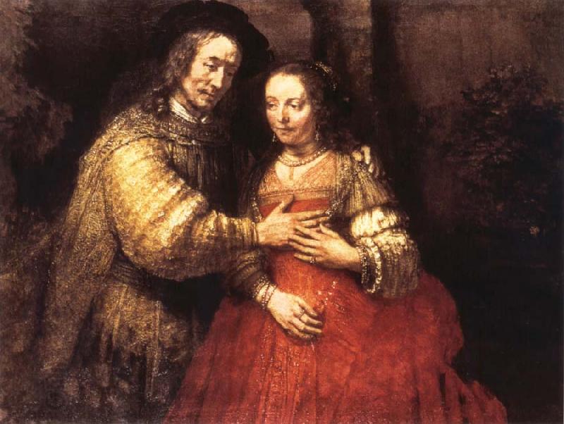 REMBRANDT Harmenszoon van Rijn The Jewish Bride oil painting picture